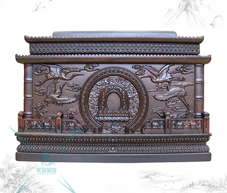 福壽連綿金絲楠陰沉木骨灰盒